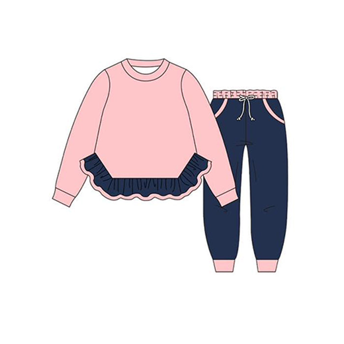 5.28GLP2400 Pink Girls Long Sleeve Suit