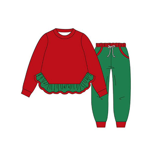 5.28GLP2403 Red Girls Long Sleeve Suit