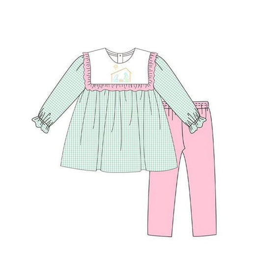 5.28GLP2410 Cartoon Plaid Girl Suit