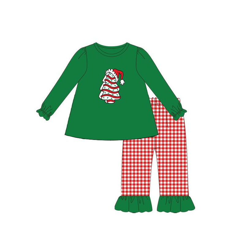 5.28GLP2411 Girls Christmas Green Suit