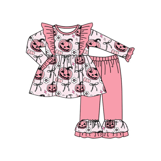 6.5GLP2434 Pink Pumpkin Halloween Girls Set