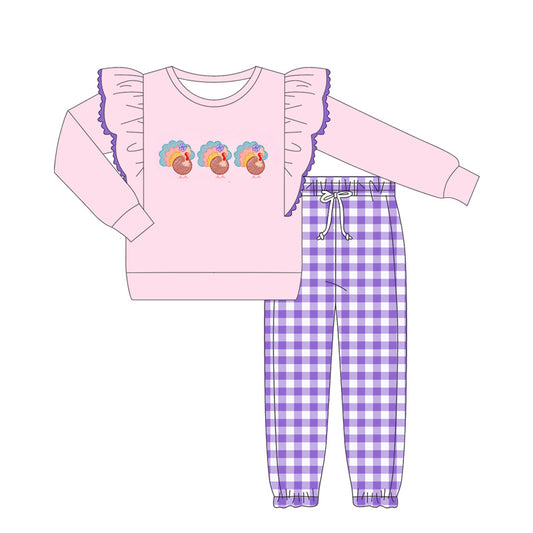 6.5GLP2443 Purple Turkey Pumpkin Set