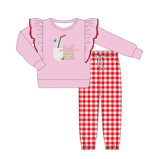 6.5GLP2447 Pink Cartoon Plaid Set