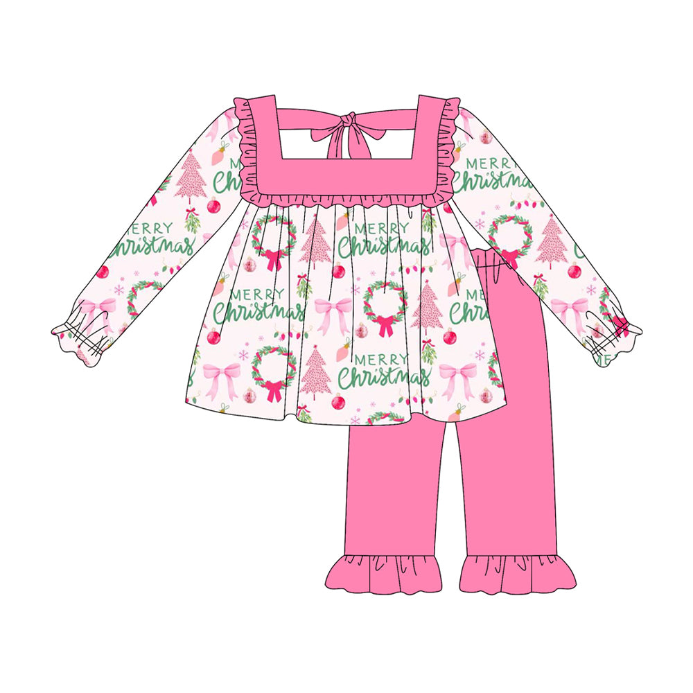6.6GLP2454 Christmas tree long-sleeved doll collar suit