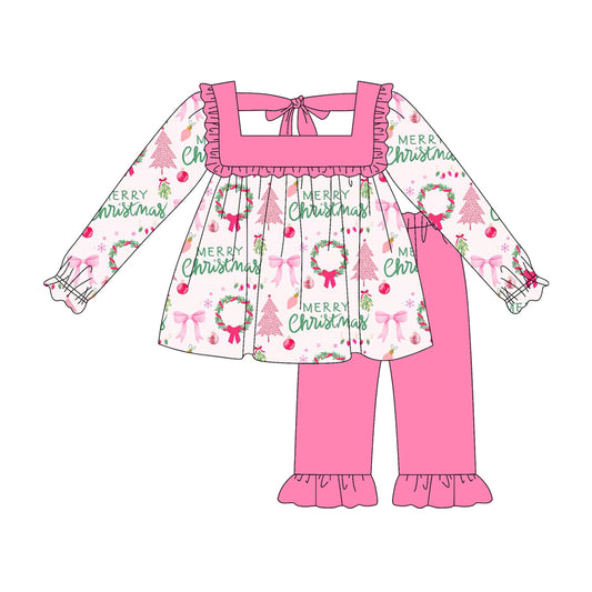 6.6GLP2454 Christmas tree long-sleeved doll collar suit