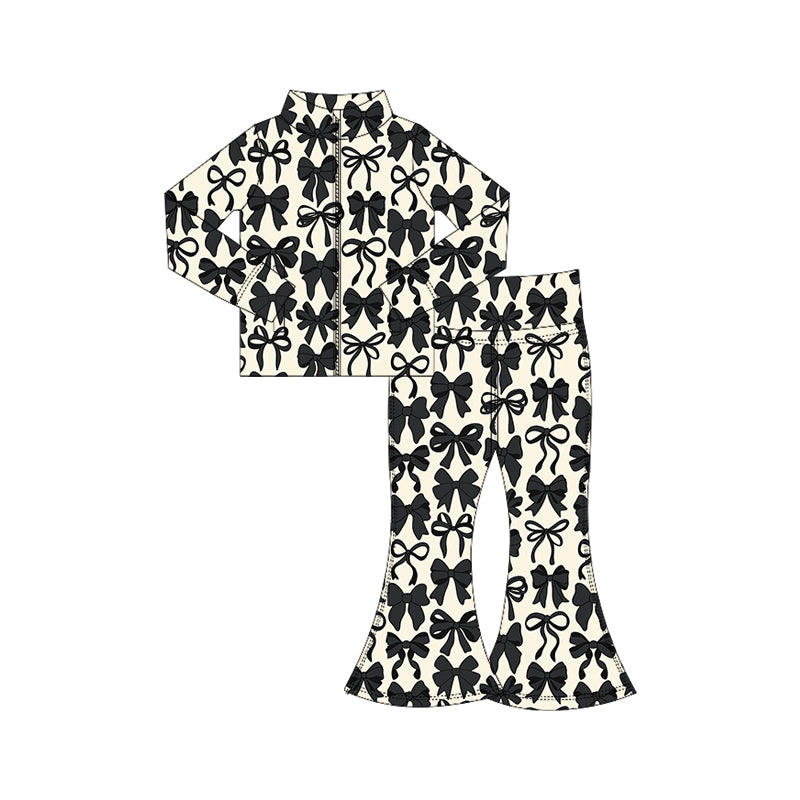6.6GLP2457 Bow Black Yoga Suit
