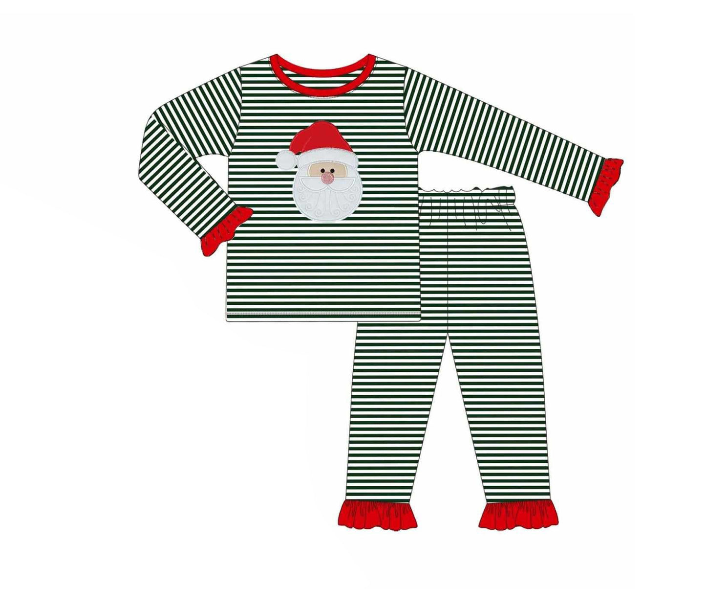 6.13GLP2488 Santa Claus Striped Long Sleeve Suit