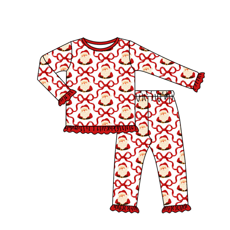 6.24 GLP2527 Santa Claus bow long-sleeved suit