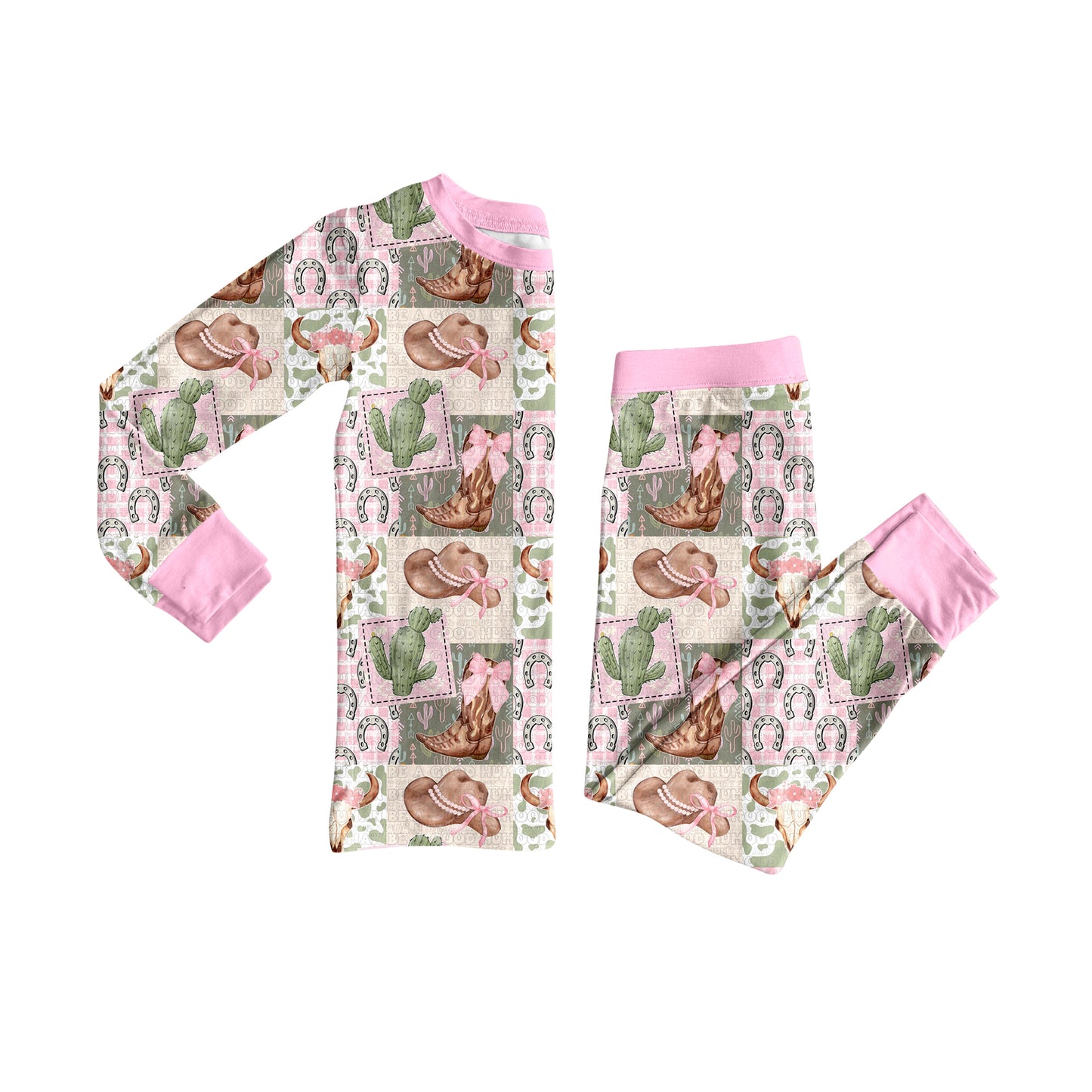 6.26GLP2534 Cactus Hat Long Sleeve Girls Suit