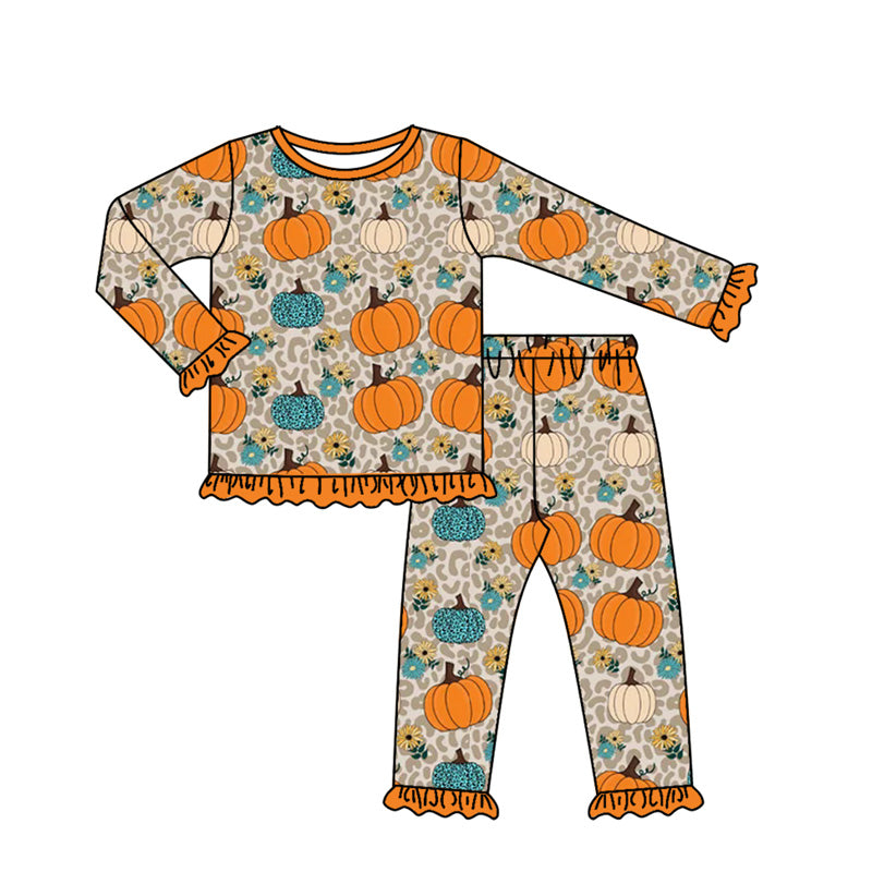 7.17GLP2576 Pumpkin Long Sleeve Girls Suit