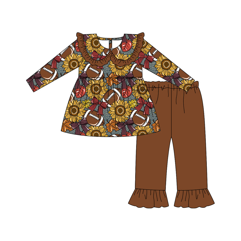 7.17GLP2579 Brown Rugby Long Sleeve Suit