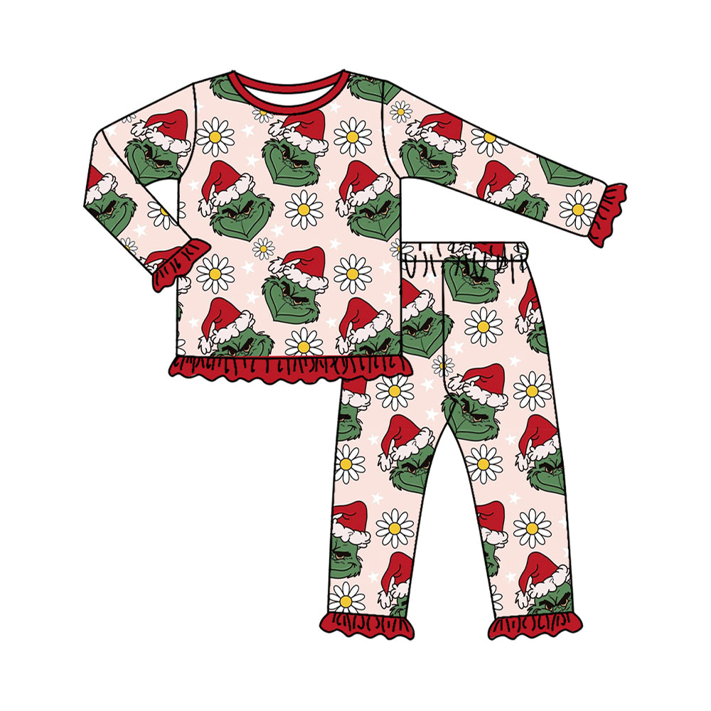 7.29GLP2635grinch Christmas long-sleeved suit