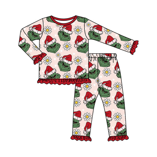 7.29GLP2635grinch Christmas long-sleeved suit