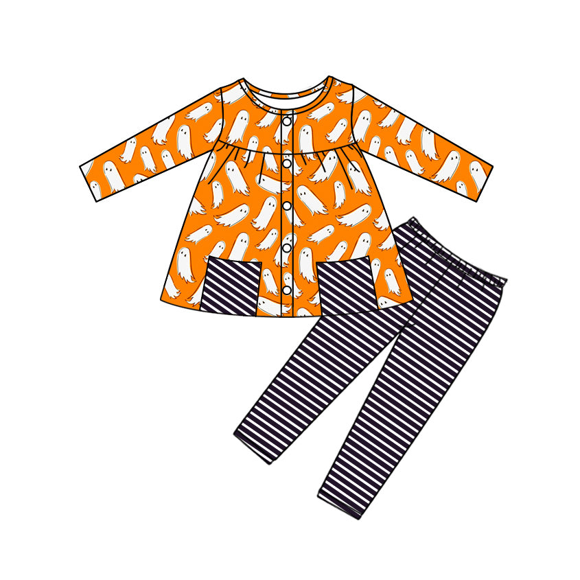 7.26 GLP2640 Orange Halloween long-sleeved suit
