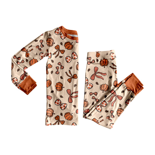 X820 GLP2675 Pumpkin Bow Pajamas
