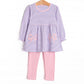 X827 GLP2696 Pink Bow Long Sleeve Suit
