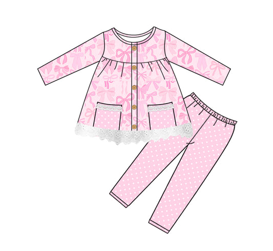 X819 GLP2723 Pink Lace Long Sleeve Suit