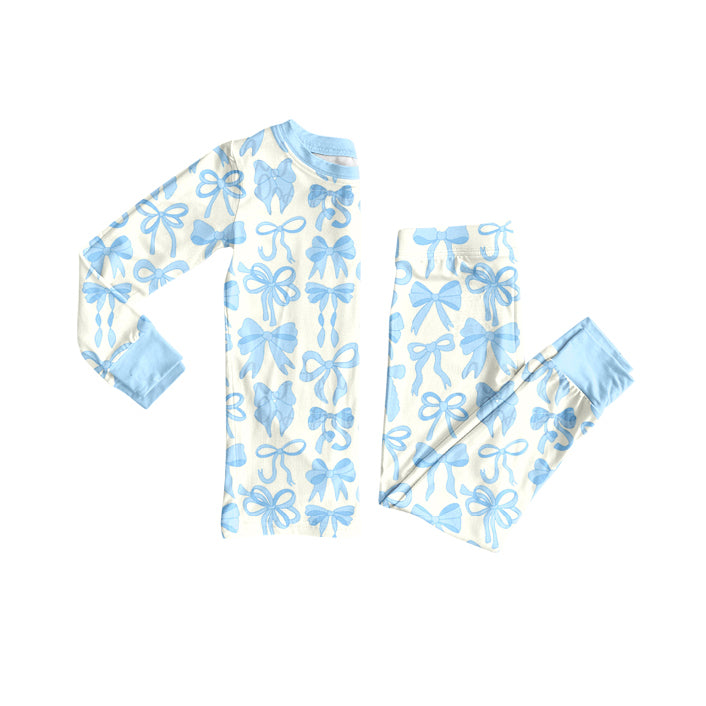 X819 GLP2724 Blue Bow Girls Suit