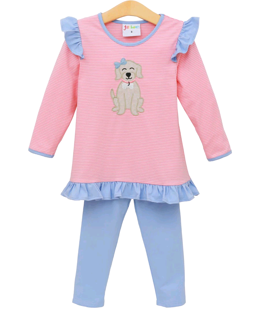 X819 GLP2725 Pink Puppy Girls Set