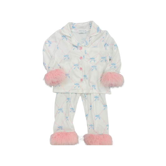 X912 GLP2765 Pink Bow Plush Set