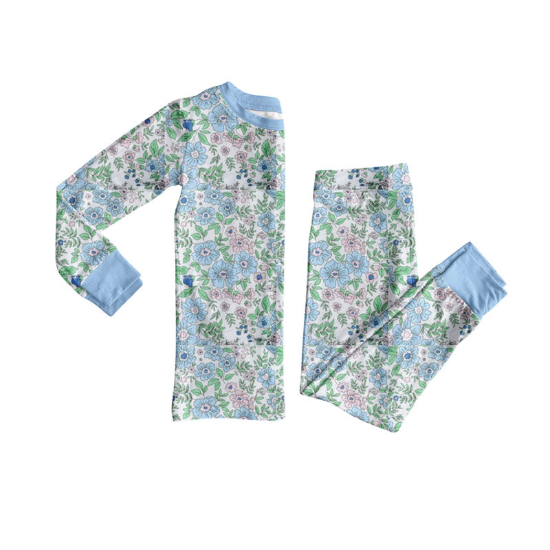 X10.29 GLP2955 Floral Blue Long-Sleeve Suit