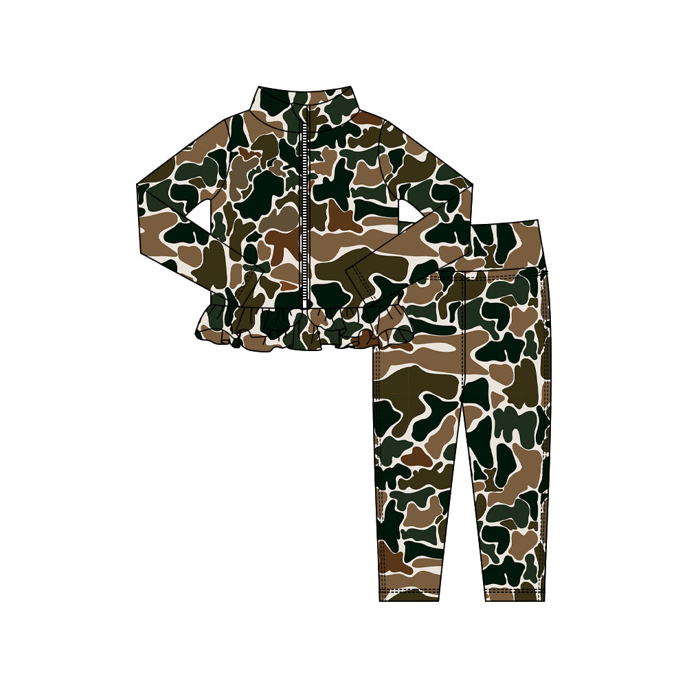 X10.16 GLP2992 Brown Camouflage Yoga Set