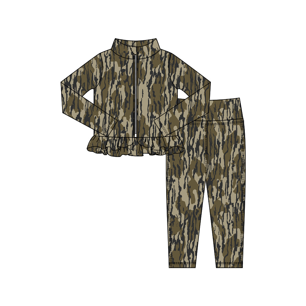 X10.16 GLP2994 Military Green Camouflage Yoga Set