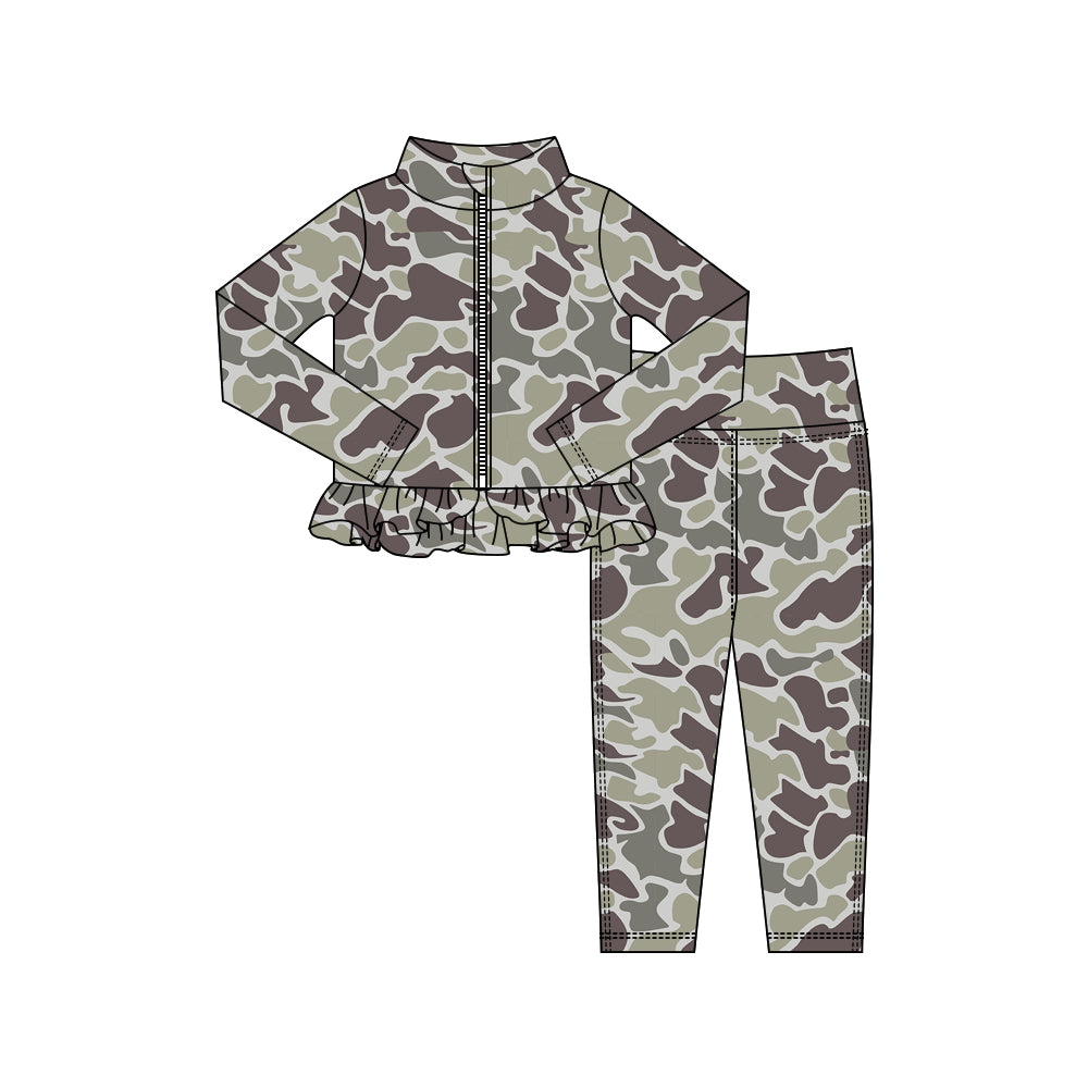 X10.16 GLP2996 Dark Gray Camouflage Yoga Set