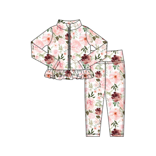 X10.16 GLP2997 Floral Pink Yoga Set