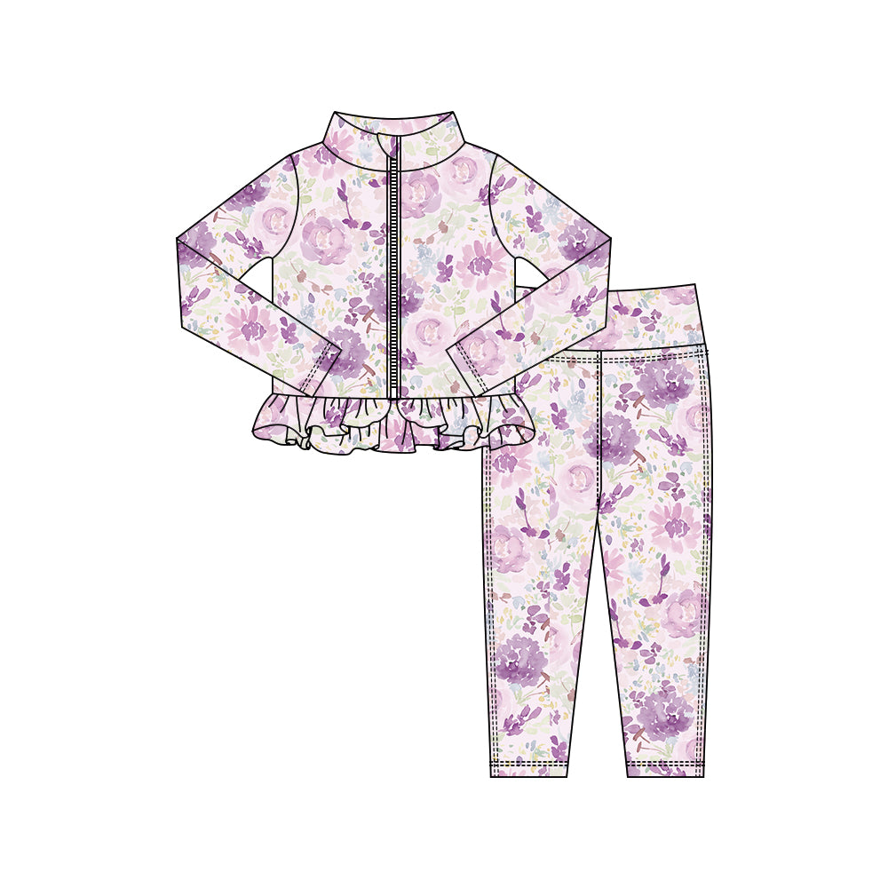 X10.16 GLP2998 Flower Purple Yoga Set