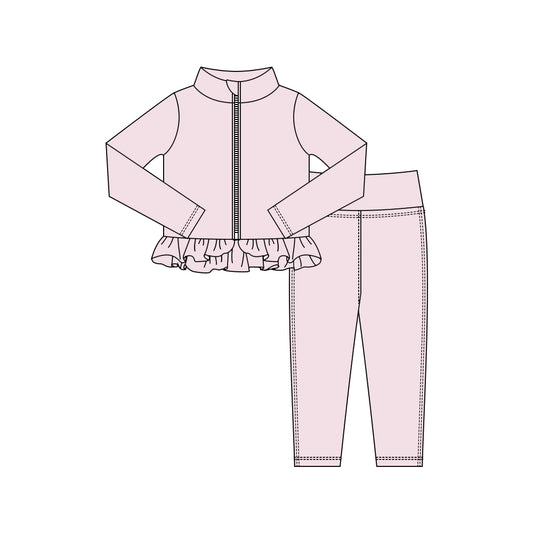 X10.16 GLP3015 Pink Zipper Yoga Set