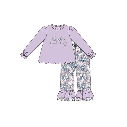 X10.17 GLP3019 Purple Bow Long-Sleeved Suit