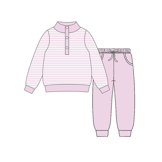 X10.22 GLP3021 Purple Long-Sleeved Striped Suit