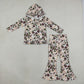 NEW RTS NO MOQ milk silk GLP3079 Baby Girls Ducks Deer Camo Ruffle Hoodies Bell Bottom Pants Hunting Clothes Sets
