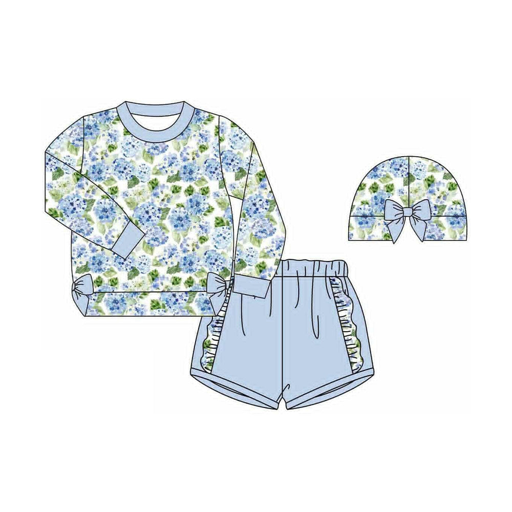 X910 GLS0013 Floral Blue Set
