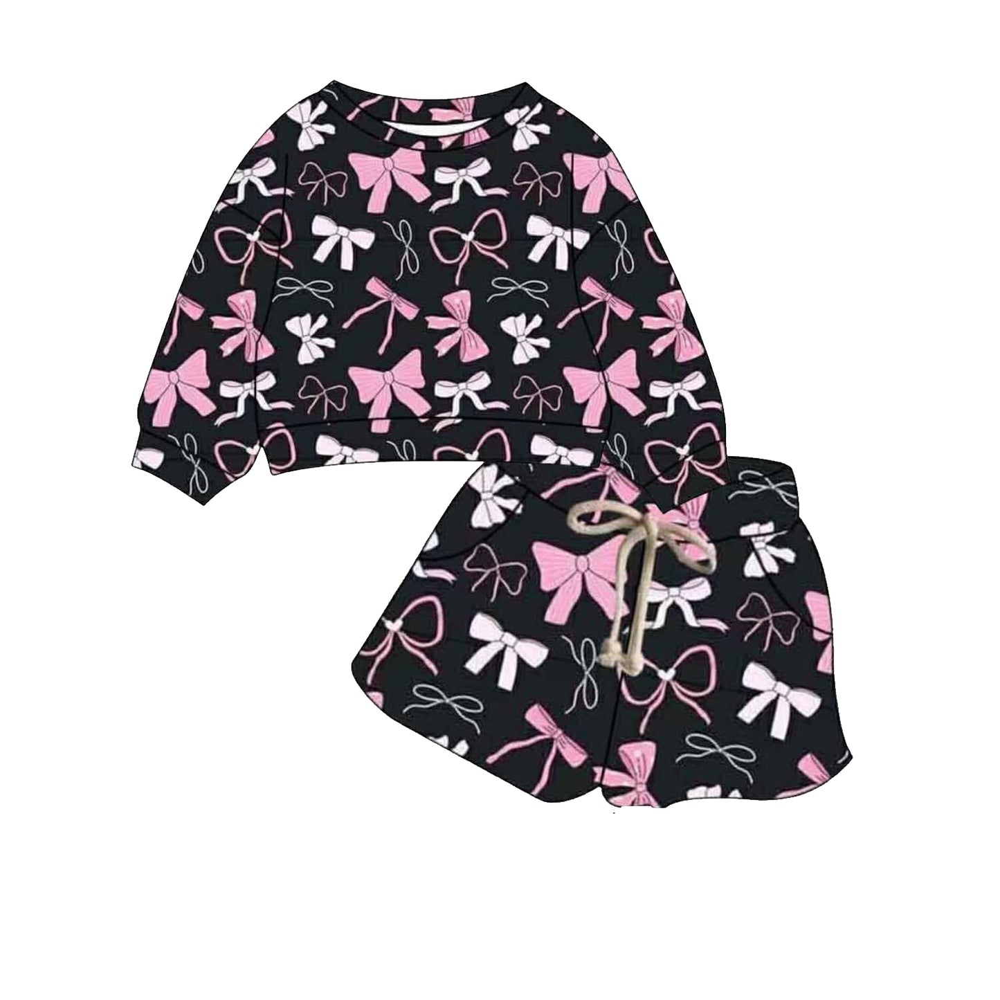 X927 GLS0015 Pink Bow Set