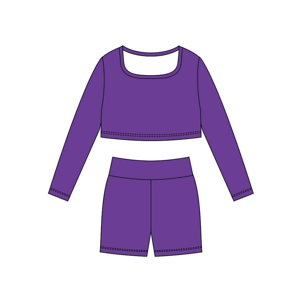 X10.27 GLS0040 Purple Yoga Set