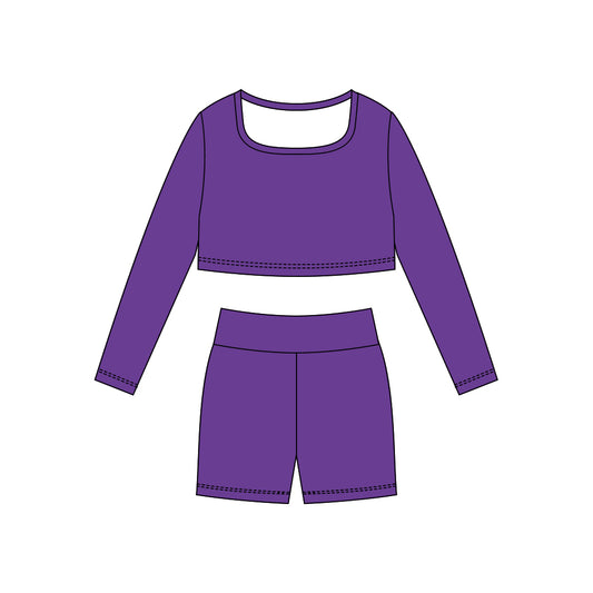 X10.27 GLS0040 Purple Yoga Set
