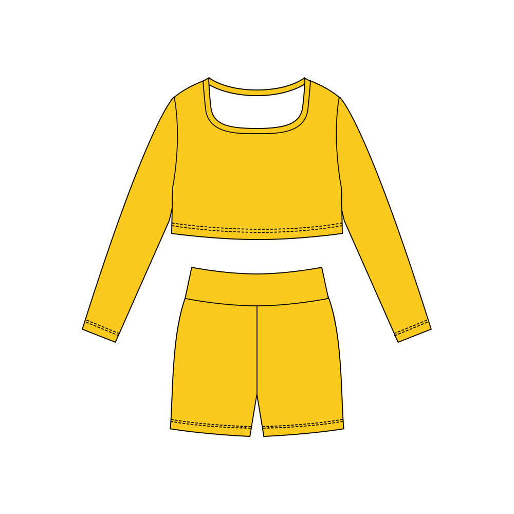 X10.27 GLS0041 Yellow Yoga Set