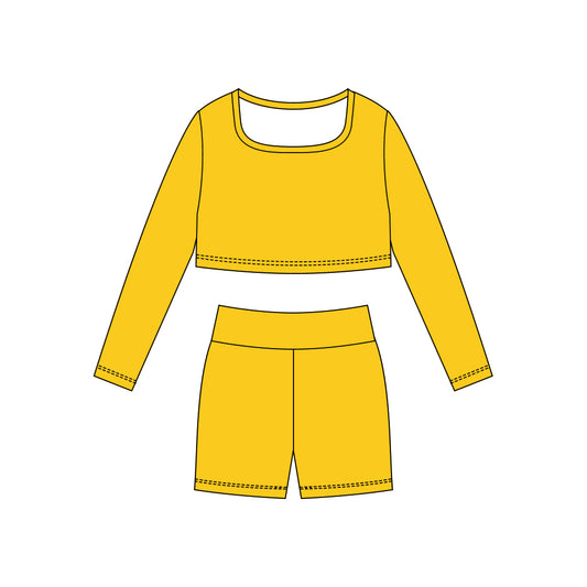 X10.27 GLS0041 Yellow Yoga Set