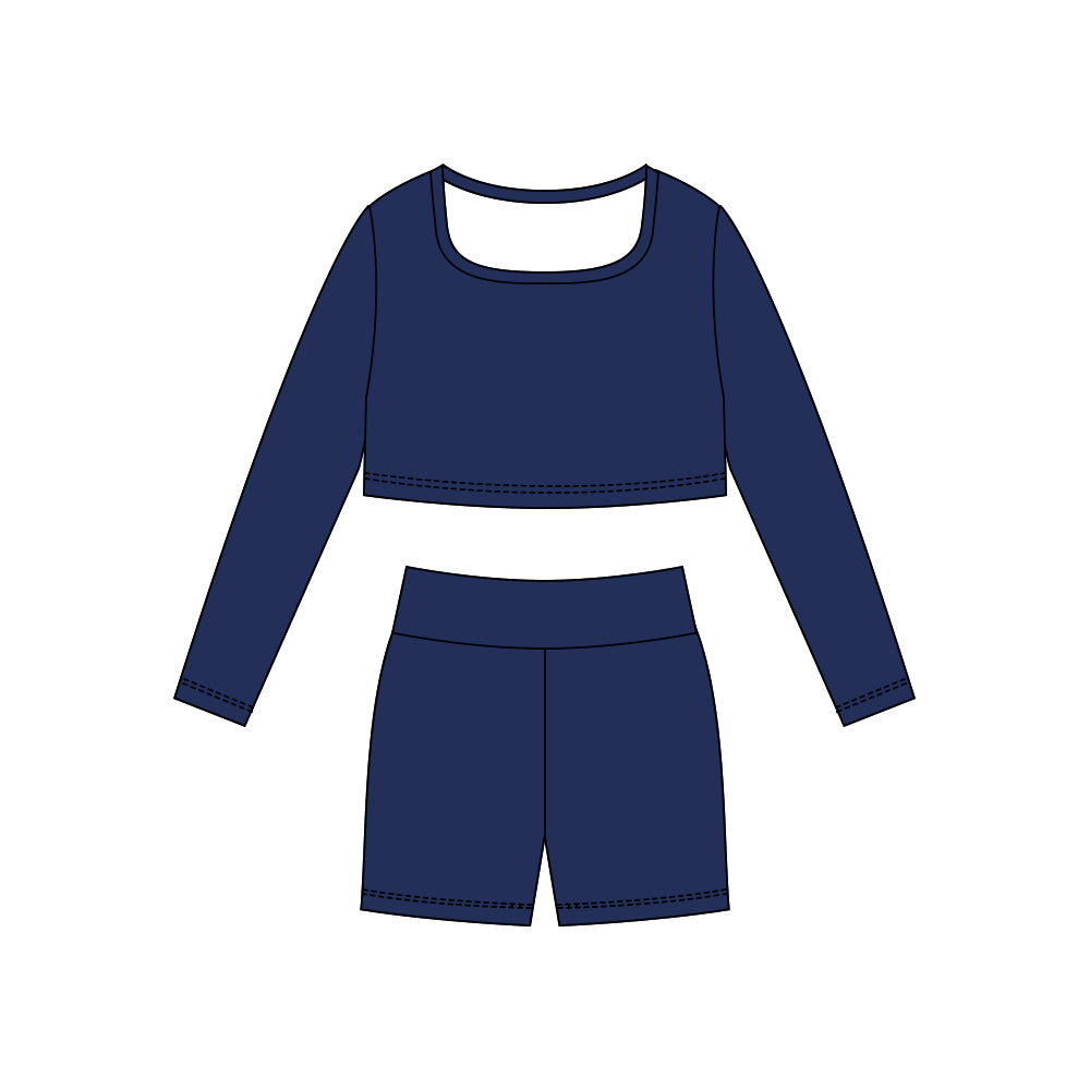X10.27 GLS0042 Navy Blue Yoga Set