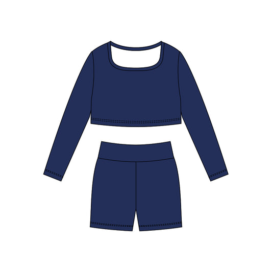 X10.27 GLS0042 Navy Blue Yoga Set