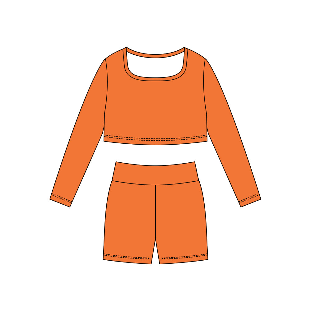 X10.28 GLS0043 Orange Yoga Set