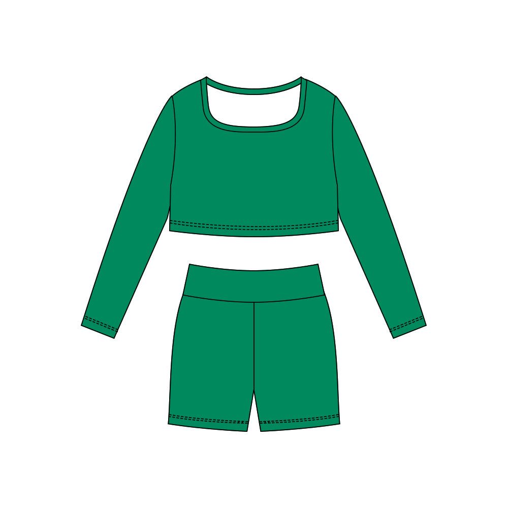 X10.28 GLS0044 Green Yoga Set