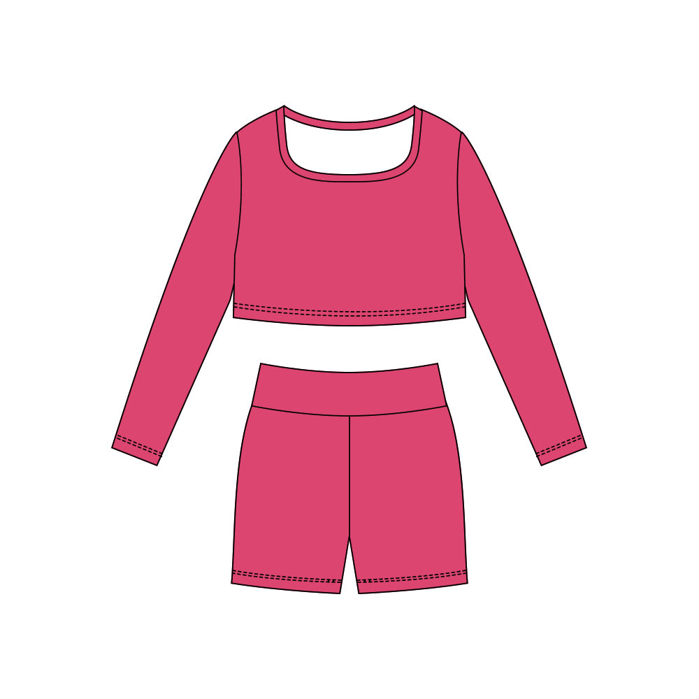 X10.28 GLS0046 Bright Red Yoga Set