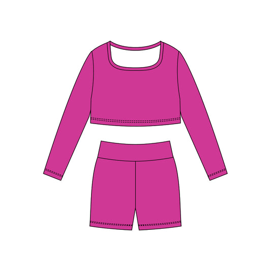 X10.28 GLS0047 Rose Red Yoga Set