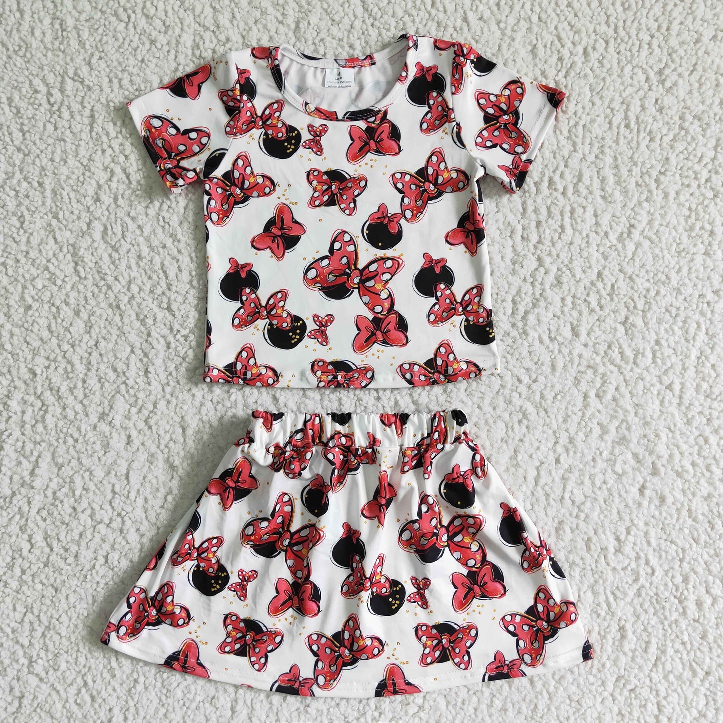 Mickey short sleeve culottes suit