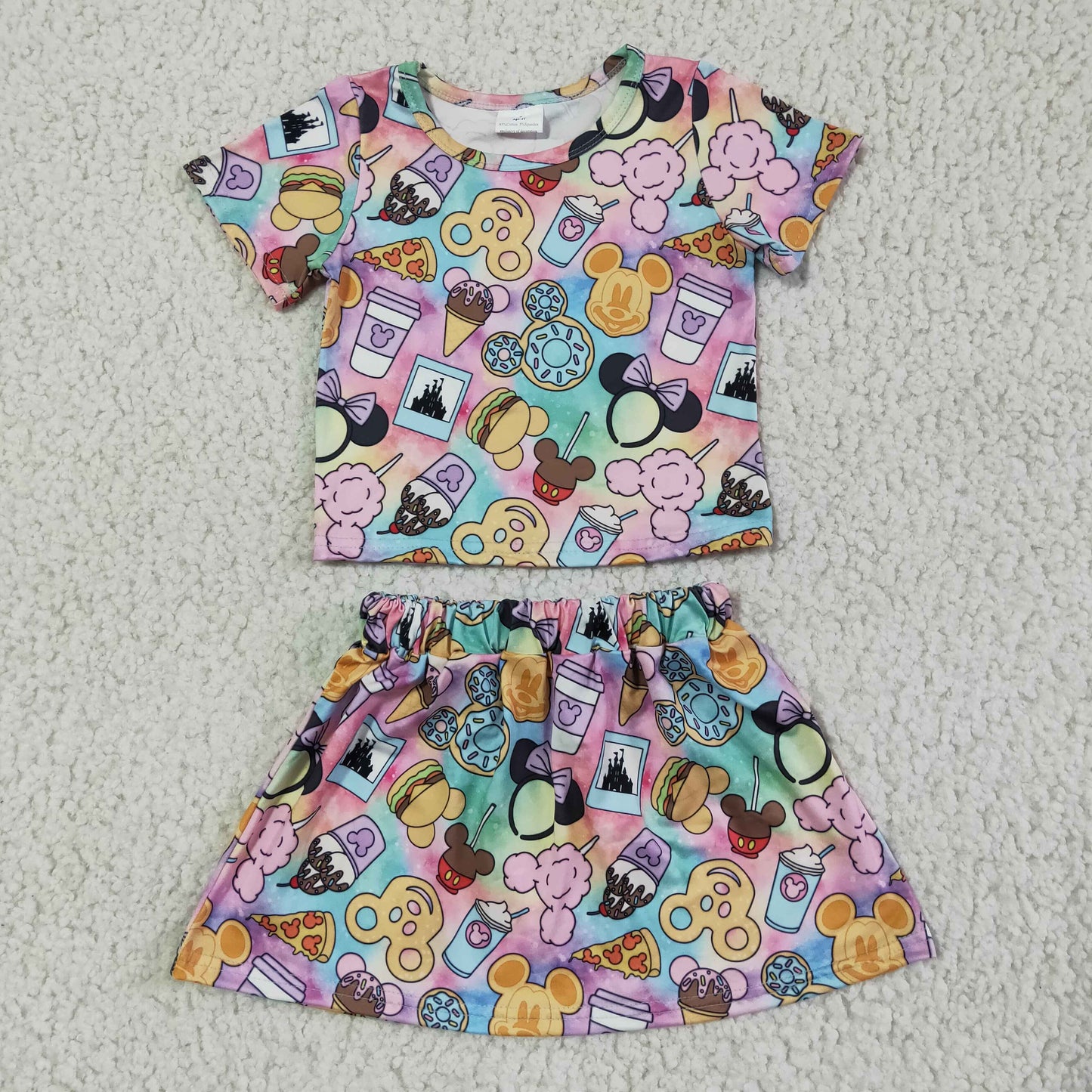 Mickey Ice Cream Short Sleeve Shorts Set