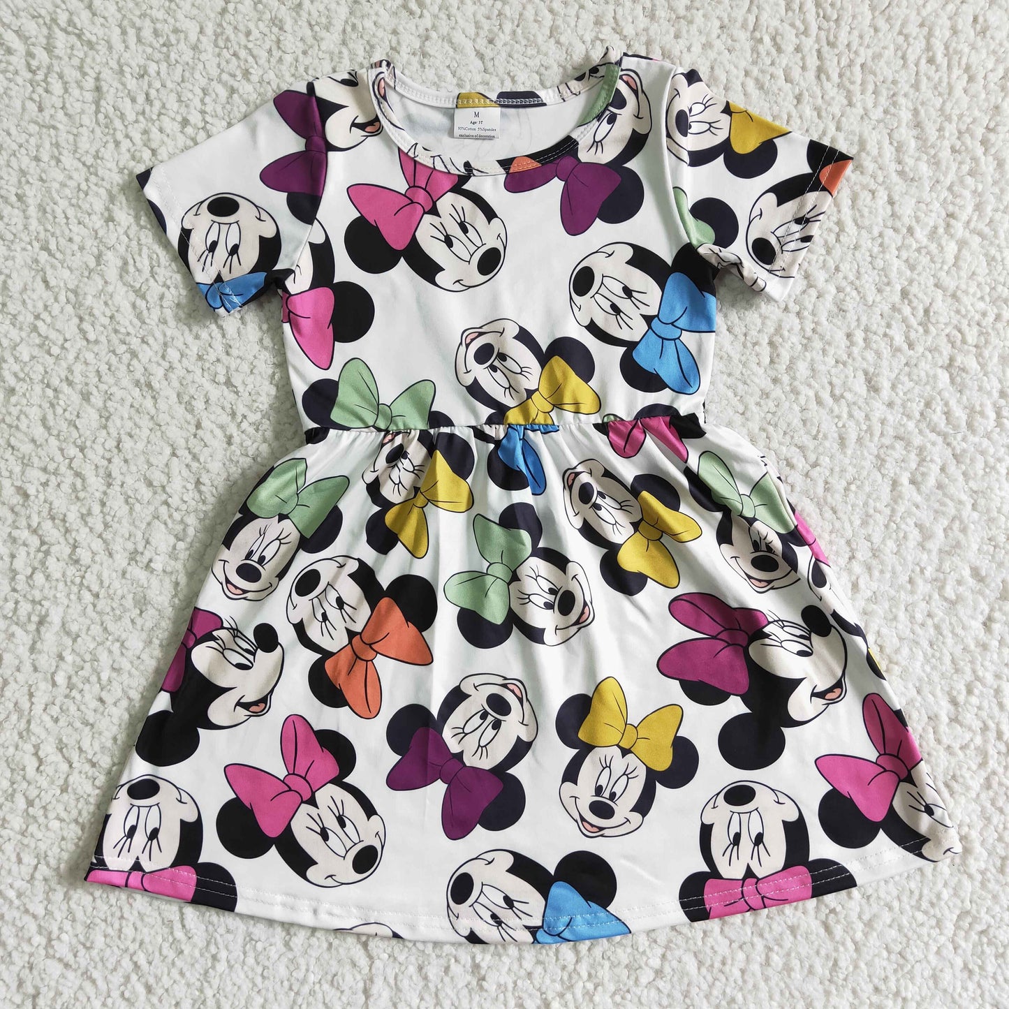 Cartoon Mickey Short Sleeve Skirt