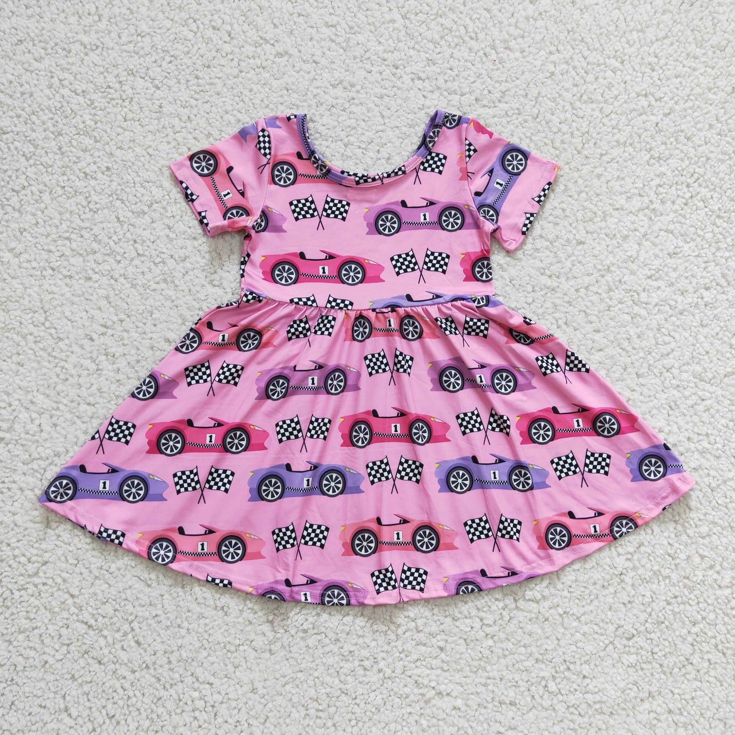 Pink cartoon car skirt